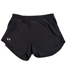 Under Armour Black Women's Athletic Shorts with Reflective Logo